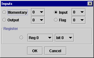 Dialog box for editing a switch