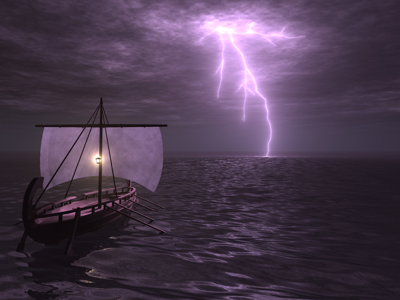 Thunderstorm At Sea