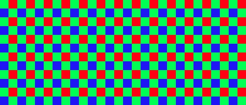 Bayer color filter array for the kPhone 348V Bayer Array