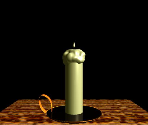 A Particle System Representation of Candle Wax.