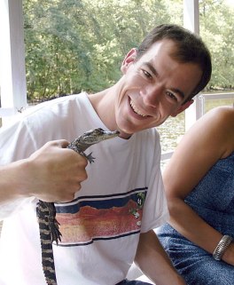 Bill Mark with an alligator